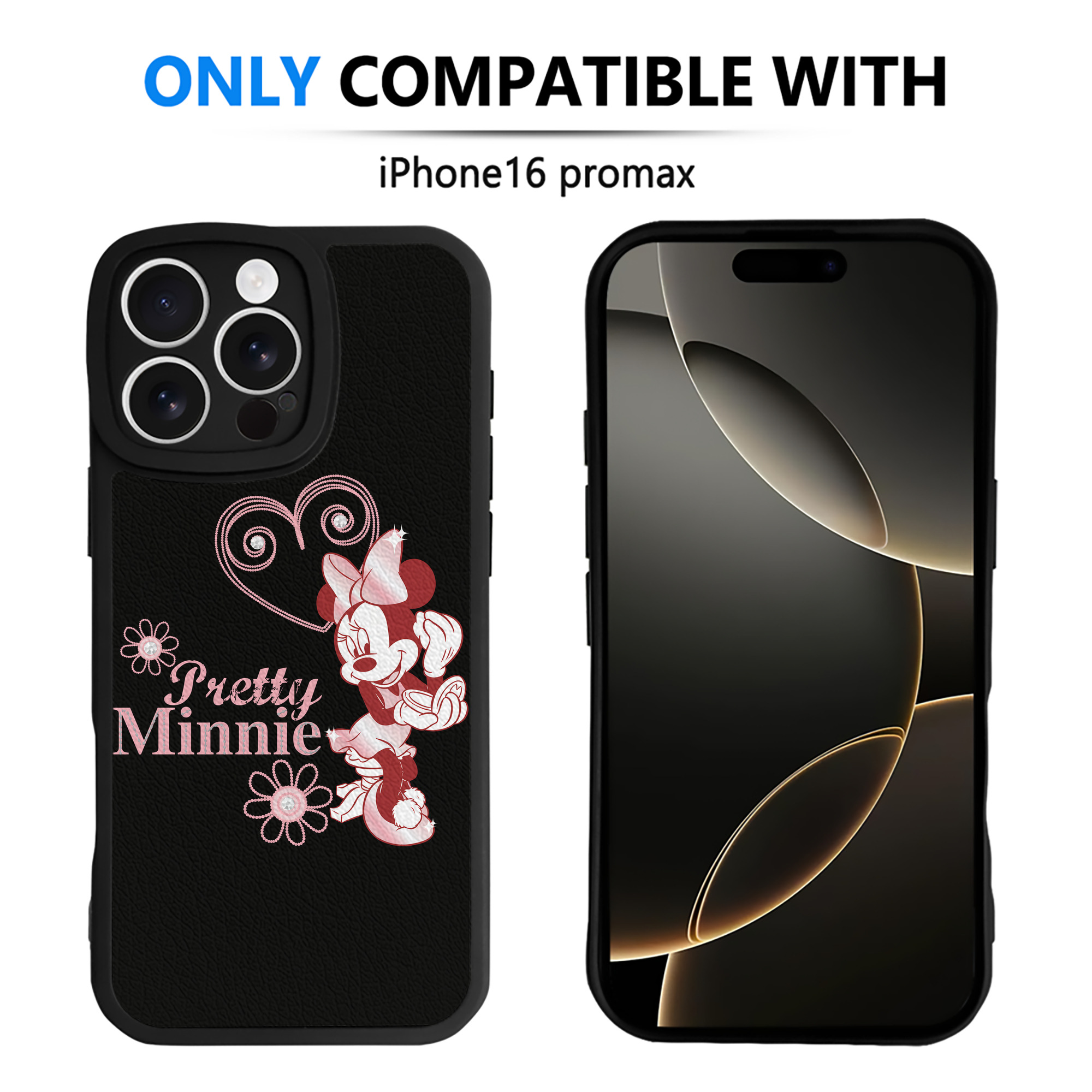 （画像用） ミッキーマウス Mickey Mouse 【iPhone 16シリーズ対応】シリコンスマホケース（レザー調） 材質：シリコン